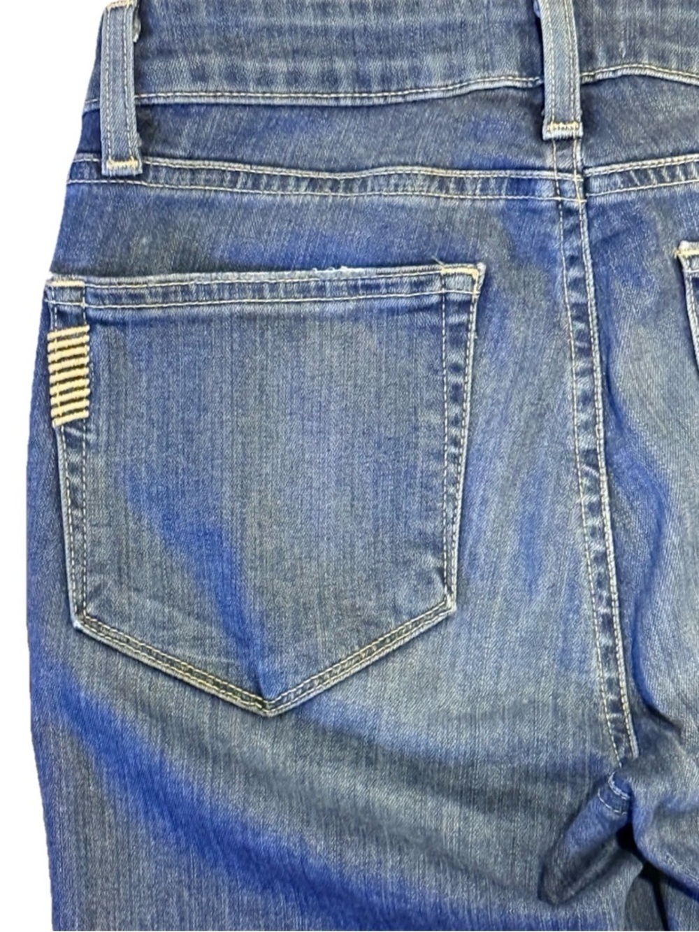 Paige Verdugo Ultra Skinny Low Rise Distressed Knee Rip Medium Wash Jeans 28 - Picture 9 of 9